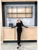 French Retro One-Shoulder Lace Long Sleeve Elegant Black Bodycon Dress