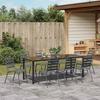 Garden Dining Set 9 Pcs Anthracite Powder Coated Steel