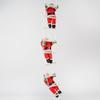 Climbing Santa Claus Christmas Decoration with Ladder and Rope for Window Display