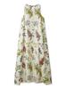 Botanical Sleeveless Flare Dress 09WFO262045 IVR 1 [Mila Owen] Women's