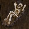 Kreativer Skelett Räucherhalter Entspannende Zen-Atmosphäre Kegelräucherstäbchenhalter Halloween Dekorationsornament