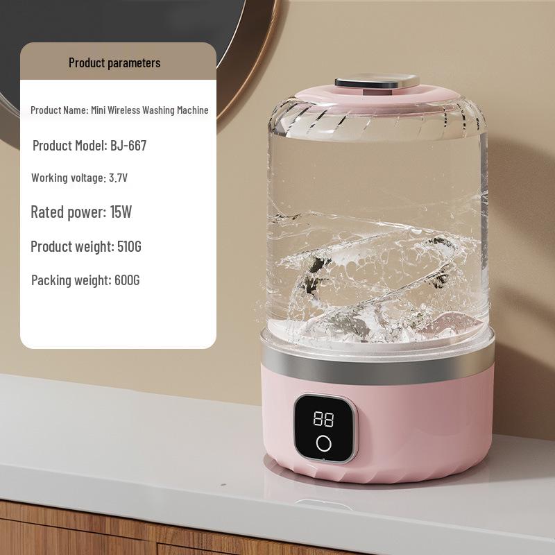 Best-Selling Portable Mini Washing Machine for Underwear and Socks - Wireless, Large Capacity, Fully Automatic