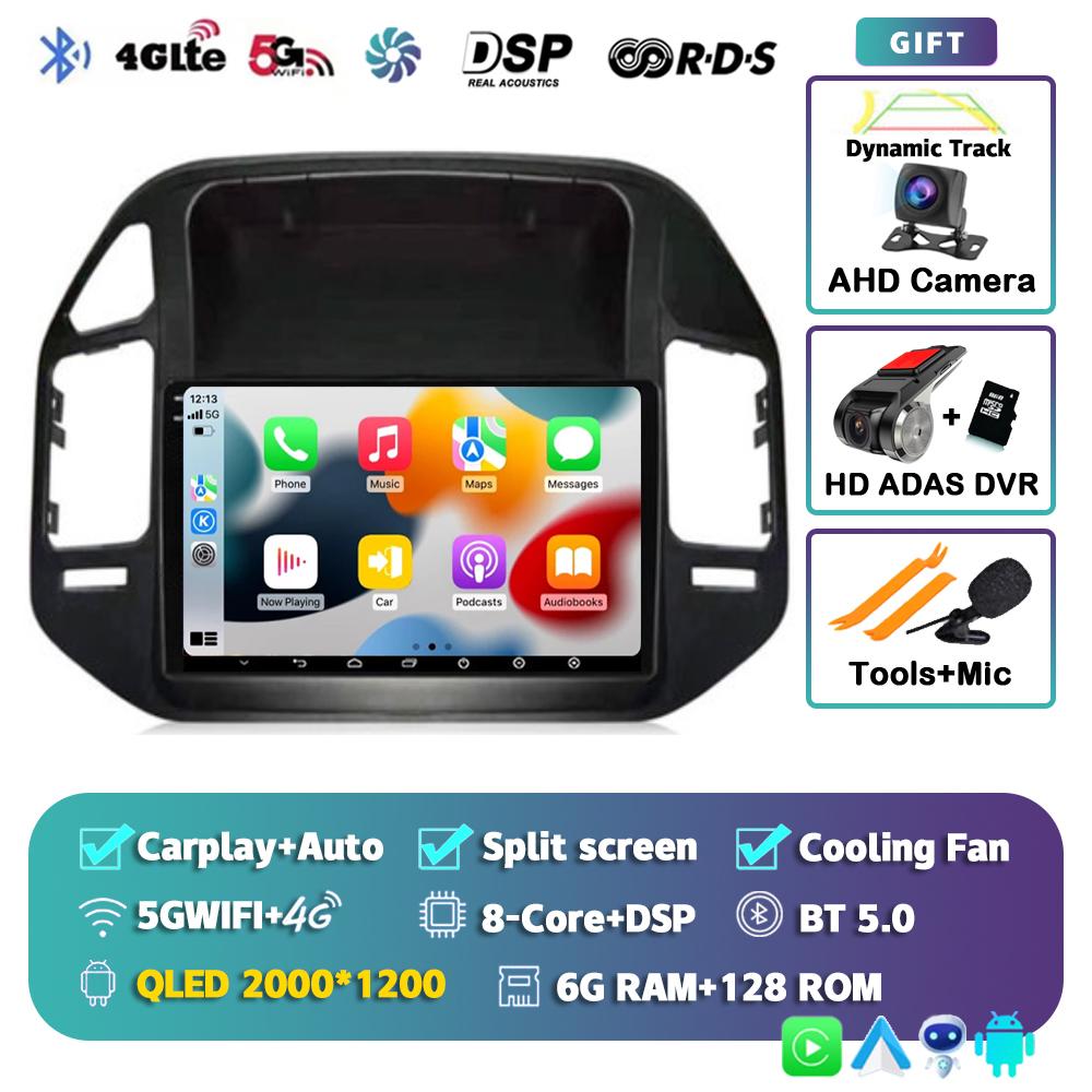 Android 14 Carplay Auto Car Radio For Mitsubishi Pajero 3 V70 V60 1999-2006 Multimedia Video Player Navigation GPS Stereo 2din