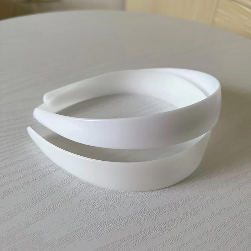 3pcs 20/25/30/40mm White Plastic Headbands Plain No Teeth Head Hoop Band Base for DIY Hair Jewelry Making Headbands Accessories