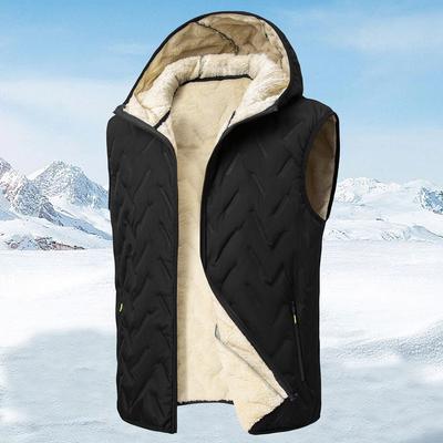 Gilet matelassé épais à capuche pour homme, automne et hiver, confortable et chaud, adapté à la vie quotidienne, au shopping et aux voyages