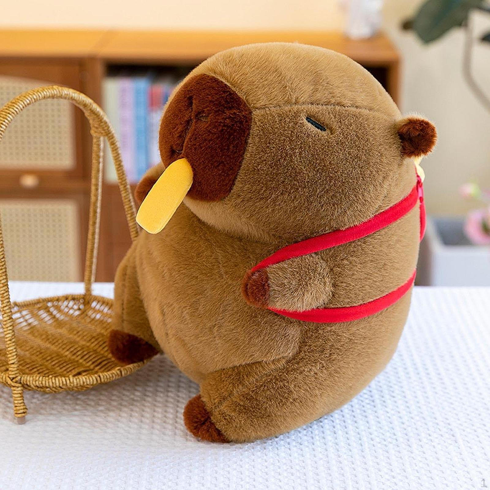 

Мягкая игрушка капибара, мягкая игрушка для детей и взрослых, идеальное украшение для комнаты 25cm