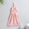 Kitchen Towel Quick-drying Handkerchief Hanging Type Absorbent Square Cute Children Hand Towel Small Towel Coral Fleece