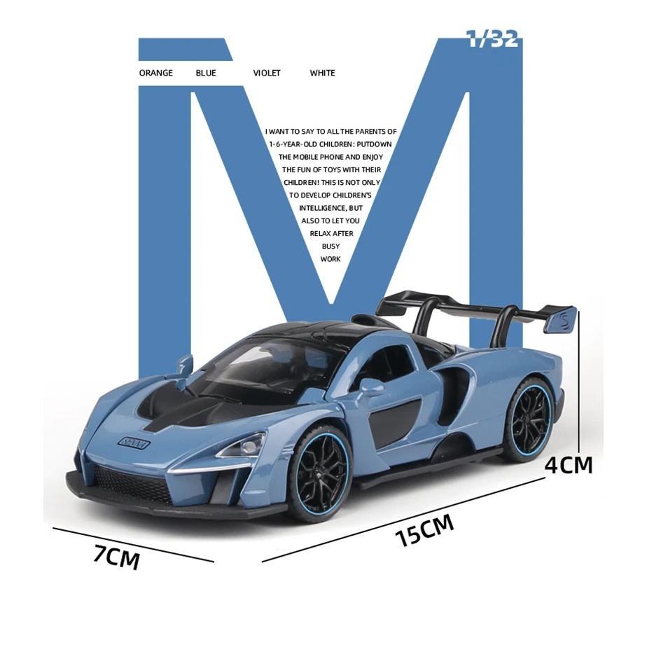 1/32 McLaren Senna Alloy Sports Car Model Diecast Metal Toy Vehicles Car Model Simulation Sound and Light Collection Kids Gifts
