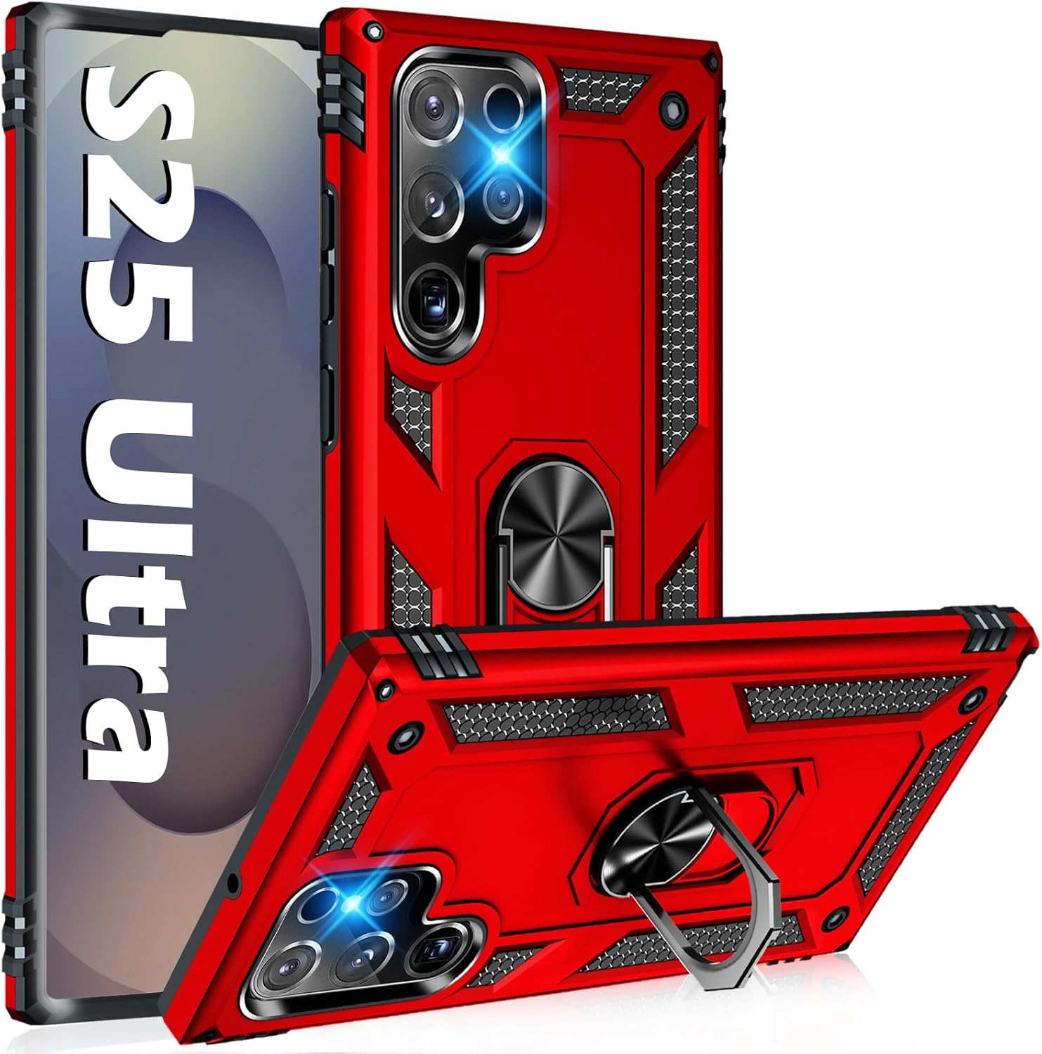 

Heavy Duty Armor Case For Samsung Galaxy S26 S25 S24 S23 S22 Ultra Plus 5G with Magnetic Metal Ring Kickstand Shockproof Cover Galaxy S26 Plus