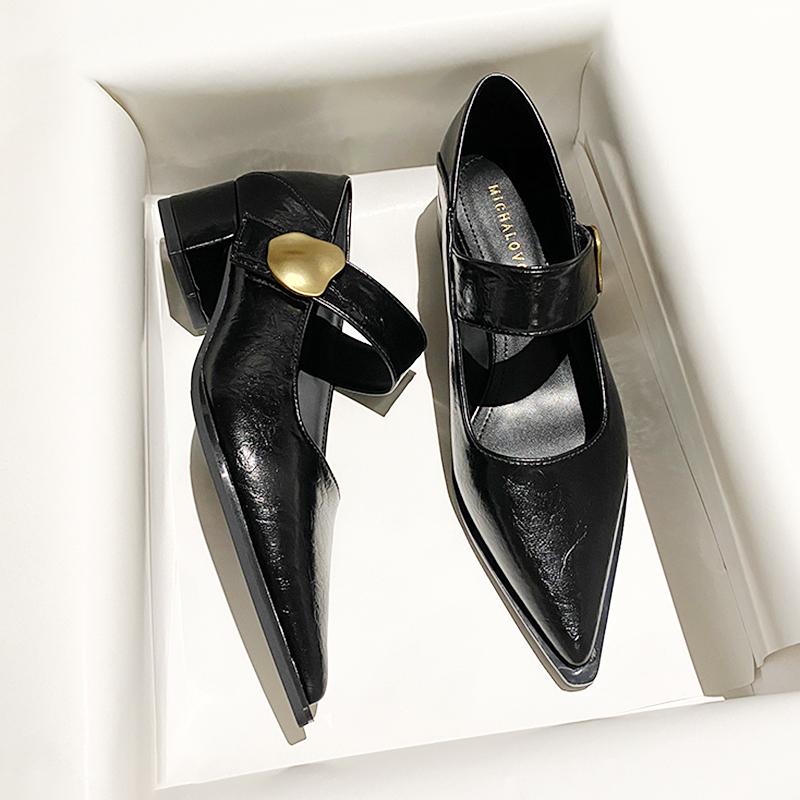 

Elegant Women s Mid Heels Shoes Pointed Toe Fashion Luxury Shoes Autumn Pumps Party Woman Shoes New Dress Mujer Sandalias 40