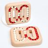 Interactive Wood Bead Puzzle Toy for Kids and Adult with Rotating Beans to Boost Cognitive Ability Fun Family Activity
