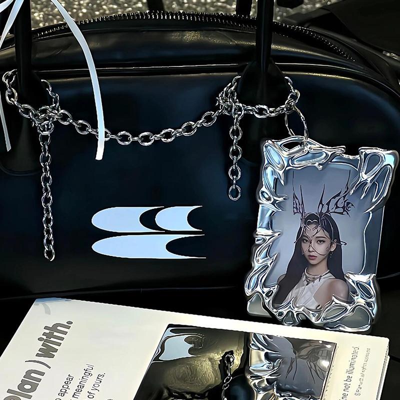 Original Design Electroplate Plasitic Frame Kpop Idol Photocard Holder Creative 3 Inch Photo Card Holder Photo Sleeve