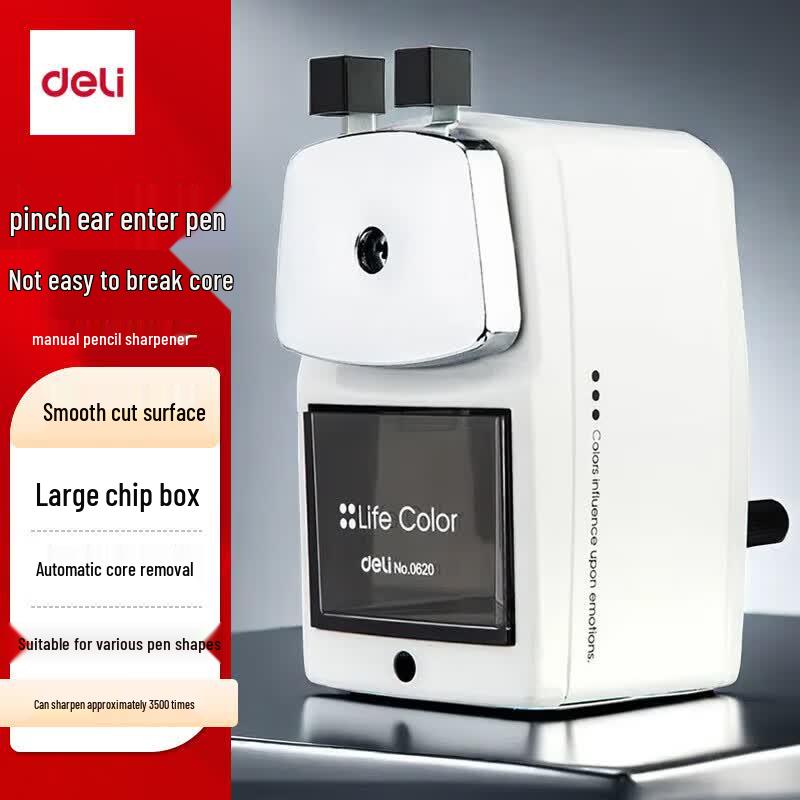 Deli Metal Hand-Crank Pencil Sharpener