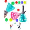Kids Indoor Elastic Throw And Catch Ball Set Plastic Material Parent-child Interactive Sensory Training Outdoor Toy Blue-pink