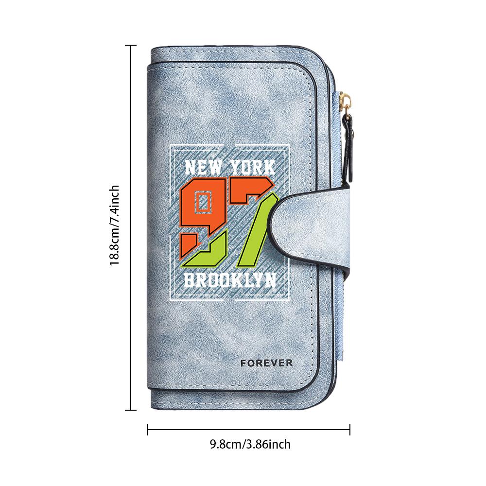 Stylish New York Brooklyn Long Purse Casual Fashion Card Holder Wallet 