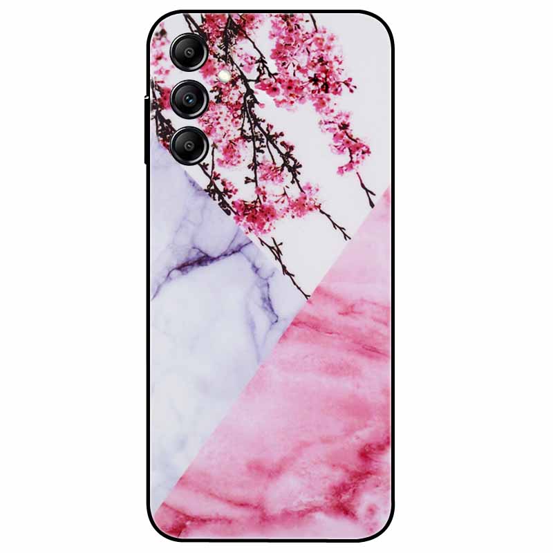 Hülle Für Samsung Galaxy A54 5G A34 A24 S23 Hülle Blume Marmor TPU Weiche Silikonhülle für GalaxyA54 A 34 Bemalte Handyhüllen