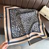New Leopard Design Shawl Square Scarf For Women Soft Satin Wraps Neckerchief Female Hair Bands Ribbon Headband Bandana