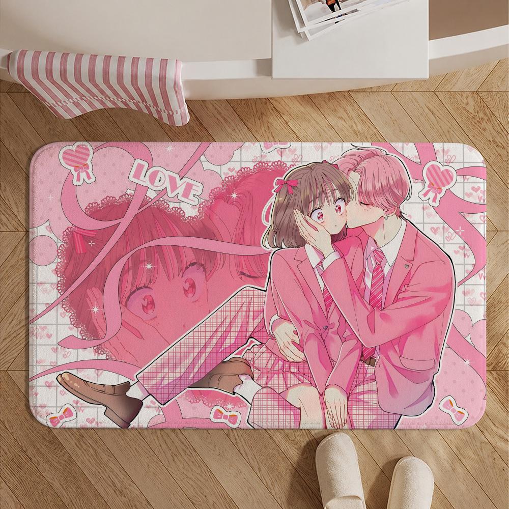 Manga-Tamon-kun Ima DocchiS Floor Mat Soft Non-Slip Bath Mat, Bedside Carpet, Absorbent Doormat for Home