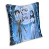 Tim Burton Corpse Bride Kissenbezug Sofabezug Dekoration Halloween Horror Gruselfilm Quadratischer Kissenbezug Heimdekoration