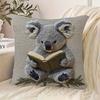 Sofa Pillow Pillowcase Skin-friendly Short Plush Cute Animal Cat Pillow Cover Living Room Cushion Cover Without Core