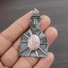 Natural Pink Opal Gemstone 925 Sterling Silver Jewelry Designer Pendant 2.18" AJP-1936