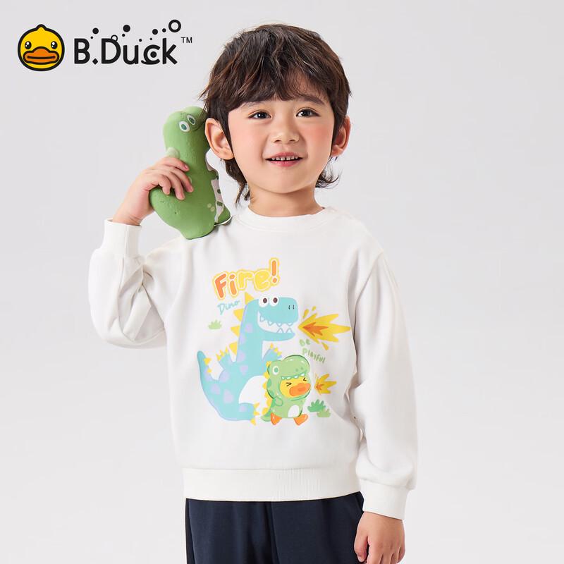 B.Duck Boys' Dinosaur Pullover Sweatshirt