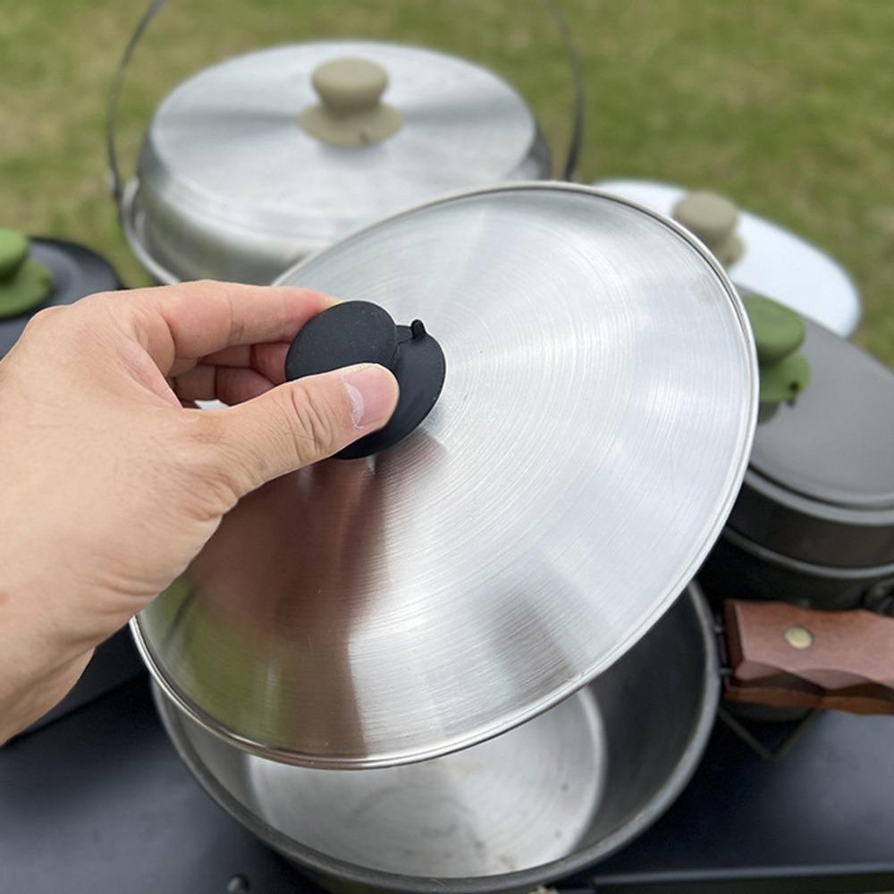 

Anti Scald Silicone Handle Easy Grip Suction Cup Knob Durable Pot Cover Knob Kitchen Use хаки