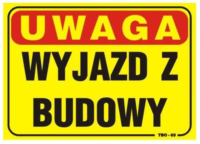Board 35*25Cm Attention! Departure From Construction Site - Tab T063