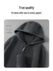 Men's 100% Australian Wool Hooded Cardigan - Heavyweight, Thick, Loose Casual Hoodie with Zipper