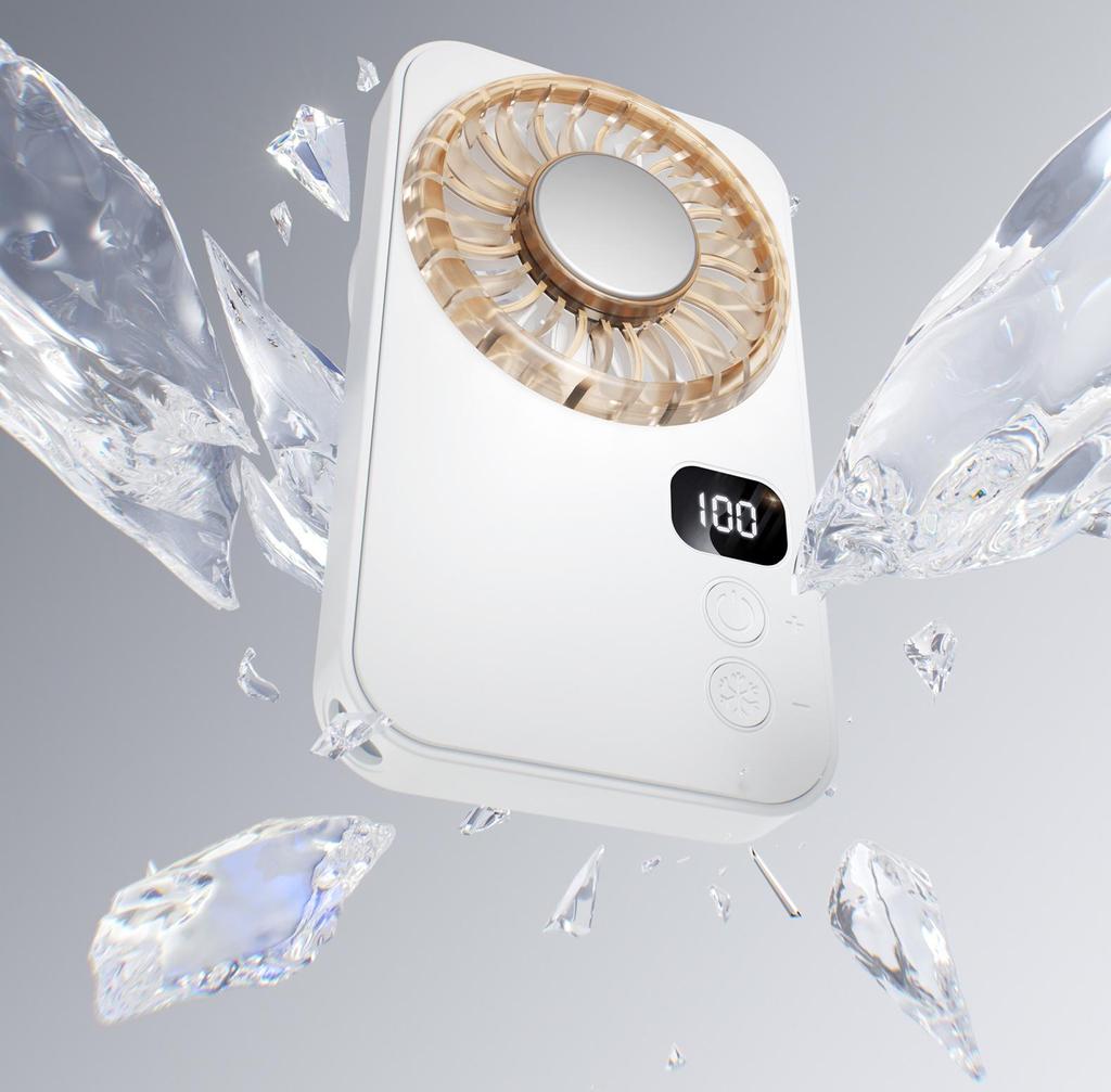 Ice Pack Portable High-Speed Cooling Fan for Outdoor & Home Use, Large Fan with Customizable Logo