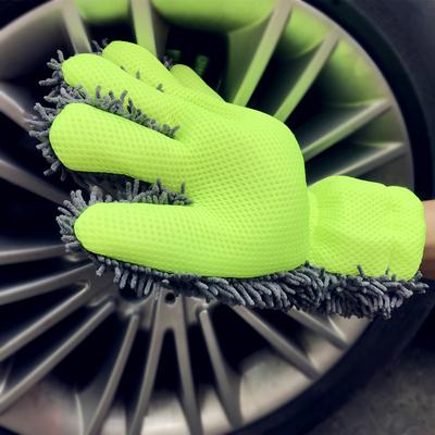 Premium Mikrofaser Waschhandschuh Wasserdichter Handschuh Auto Autowäsche Weich Kratzfest für Autowäsche Multifunktionale Dicke Reinigungshandschuhe