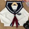 Upgraded White Japanese Sailor Suit: Classic Three-Piece Academy JK Uniform Set