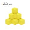 100 Pcs Crafts Wooden Cube Square Natural Solid Wood Crafts Blocks for DIY Projects Puzzle Letters Stamps for Home Decoration