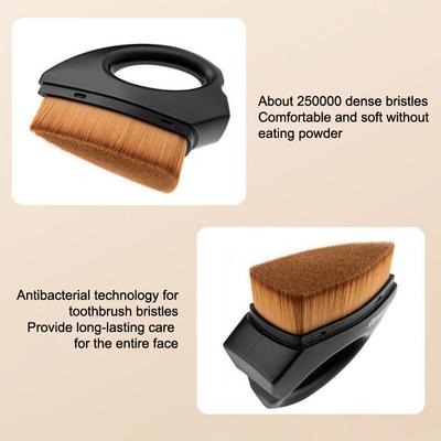 Professionals Nails Art Dust Brush,Multicolour Triangular With Cover Finger Buckle Brush Dust Cleaning Make Up Brush Manicure