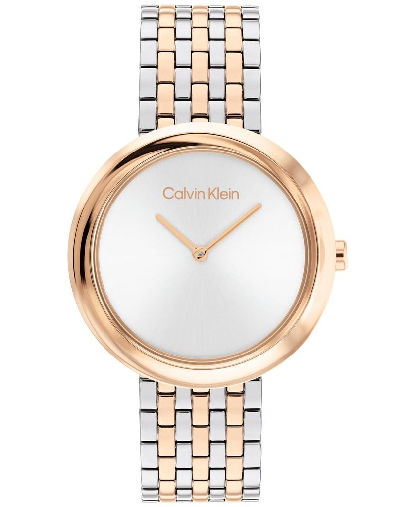 Calvin Klein Silver Watch with Twisted Bezel 25100070 Women's (Officially Imported)