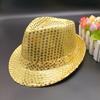 Adult Children's Stage Jazz Hat June Day Festival Performance Dance Sequin Hat KTV Party Black Hat