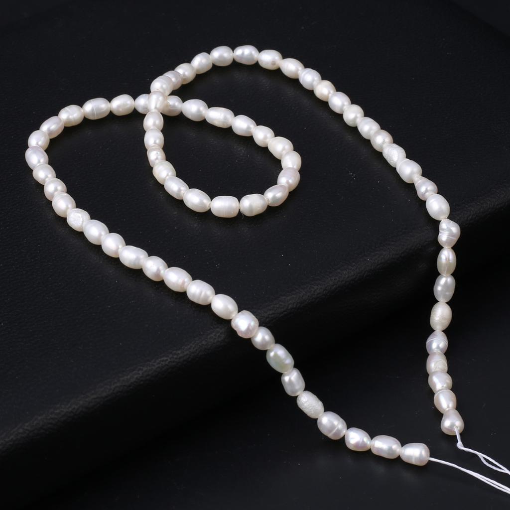 1String, Multicolor Natural Freshwater Pearls, Handmade Potato Pearl Beads, 5-6 Mm, for DIY Necklace Accessories, Jewelry Making, Women Gift, 36 Cm
