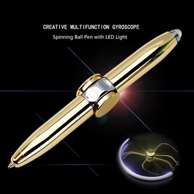Fidget Spinner Toy Gyro Ball Pen Spinning Toy With LED Spinning Pen Ball Pen Light Stress Anxiety Stress Reliever Gift