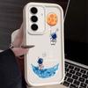 Spaceship Astronauts Soft Case For Samsung S25 Edge S24 S23 S22 Ultra Plus S24 FE A56 A26 A16 A14 A15 A35 A53 A54 5G Phone Cover