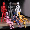 No oBML Poseable Robot Assembly Model Doll with Articulated for Birthday Day Adult Fun Practice Model Toy, Articulated, Required, Weapons,