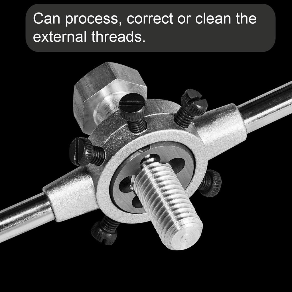 uxcell Round Threading Die, 1-16 UNS Right-Hand Threading Fixing Die, Alloy Tool Steel Tapping Repair Tool