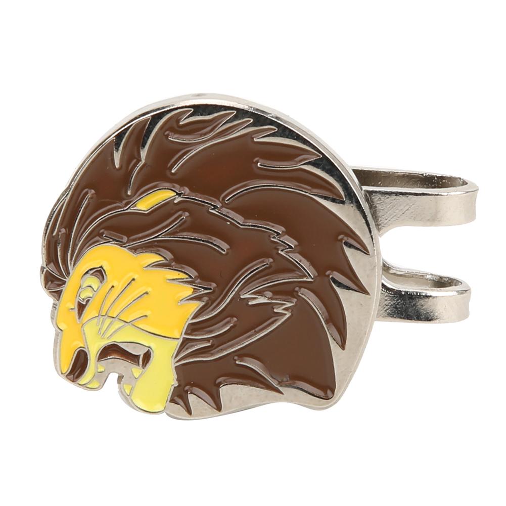 

Портативный мини-маркер для гольф-мяча, зажим для шляпы гольфиста, животное лев, магнитный, уличный аксессуар