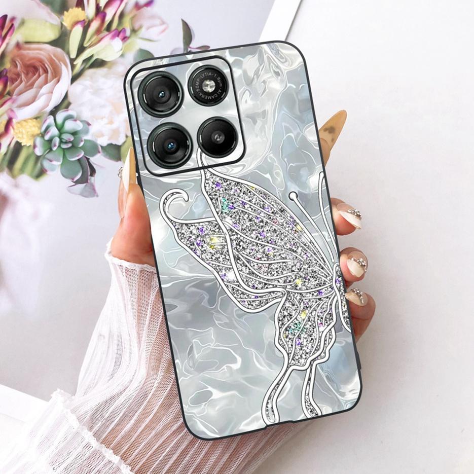 For Motorola Moto G15 Power Case Moto G17 Cute Love Heart Painted Cover Soft Silicone Case For Motorola G17 Power MotoG15 Fundas