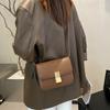 Neue Box Tofubeutel Leder Damen Tasche Zahnstocher Muster Kleine Quadratische Tasche Stewardess Tasche Einzelne Schulter Umhängetasche Vielseitig Unterarmtasche