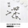 10Pcs Metal Nail Studs 3D Alloy Nail Charms  Silver Mixed Shapes Nail Art Decorations DIY Manicure Accessories