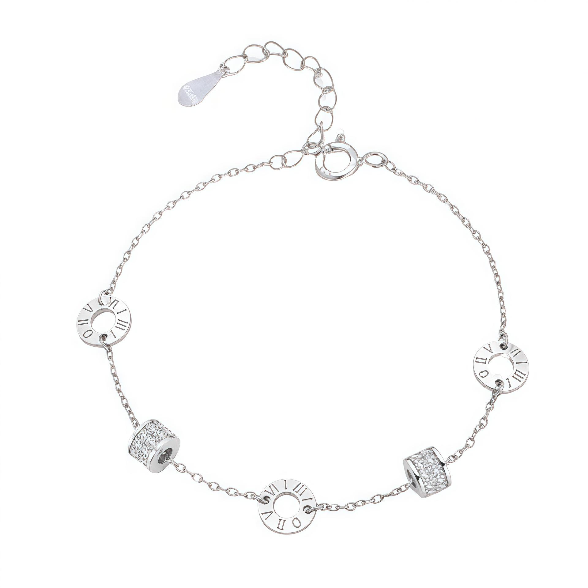 S999 Sterling Silver Slim Waist Round Bracelet - Elegant, Versatile, and Exquisite Pure Silver Design Pure Silver