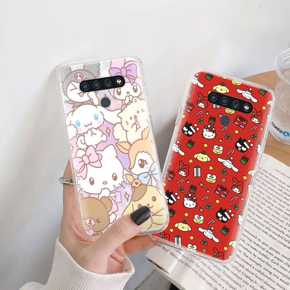 Transparent Case for Samsung A04 A14 A23 M33 M53 Realme 10 9 C35 C55 VIVO X80 Infinix Hot 30 Note 11 Tecno Spark 8P Pro L-14 Sanrio Mix