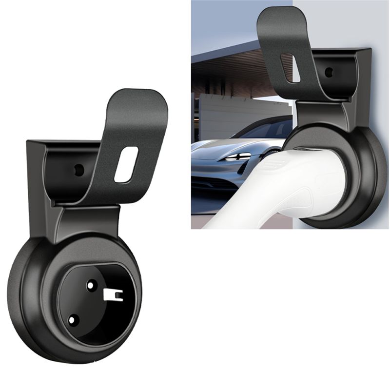 EV Holder With Hook Type 2 Charging Cable Organizer Wall Mount Dock Plug For Electric Vehicle