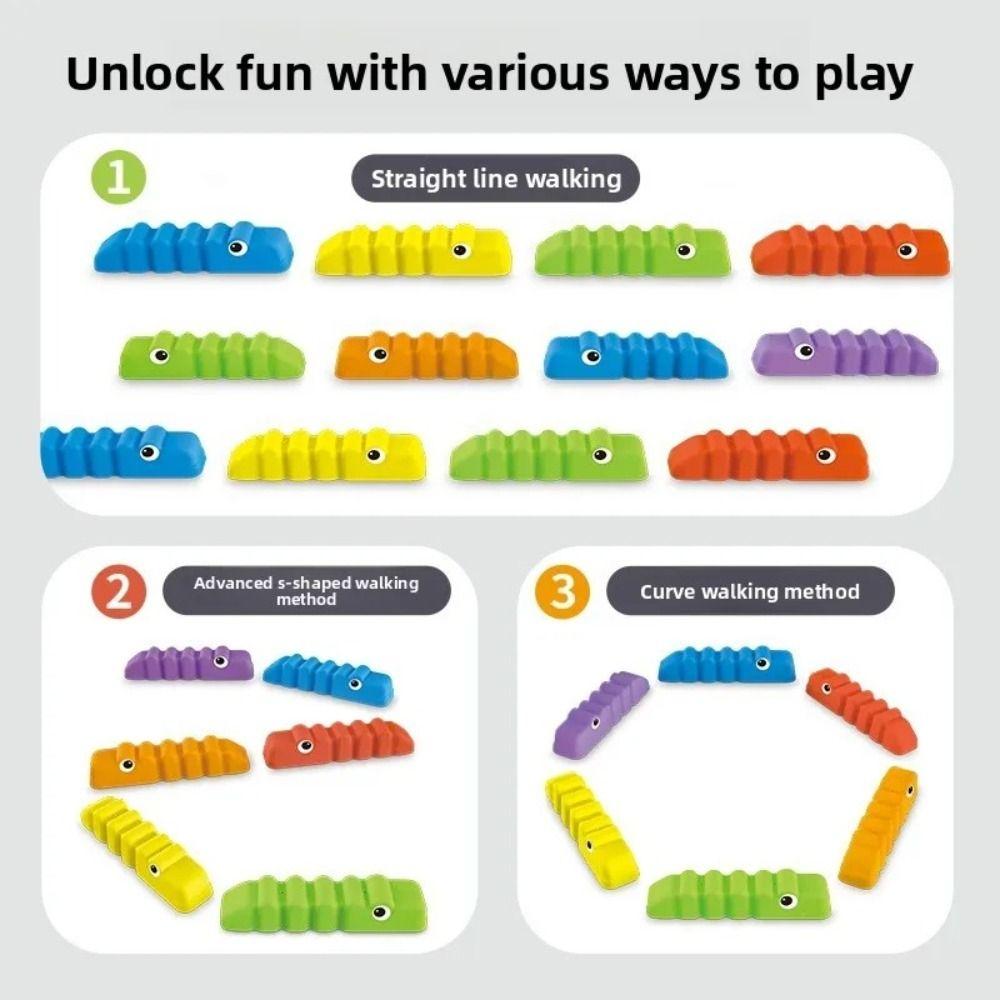 6PCS/Set Stepping Stones Balance Training Beam Crocodile Stepping Stones Parent-Child Game