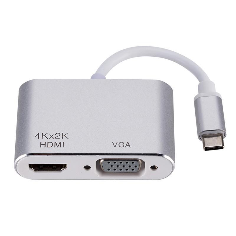 Type-C To Hdmi+Vga Converter Type C To 